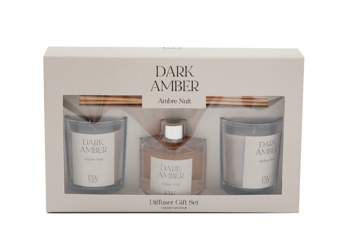 Dark Amber Scented 50ml Diffuser and Candle Giftset