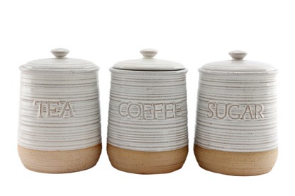 Natural Ceramic Tea Coffee Sugar Set