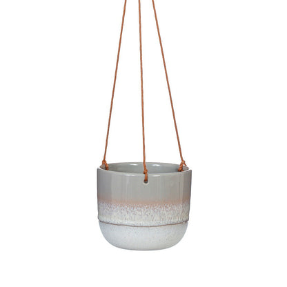 Mojave Glaze Grey Hanging Planter