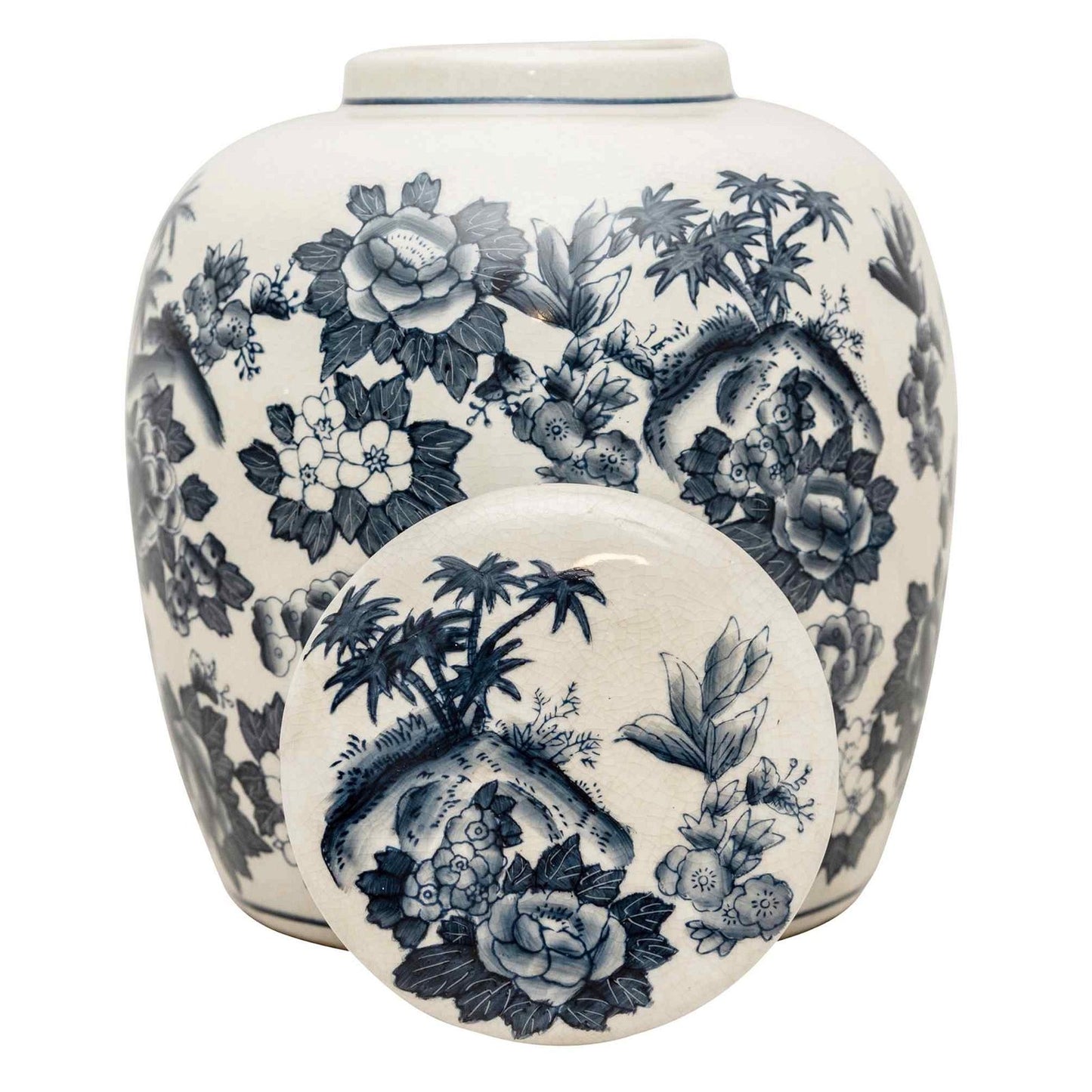 Mandela Island Grey & White 9" Ginger Jar