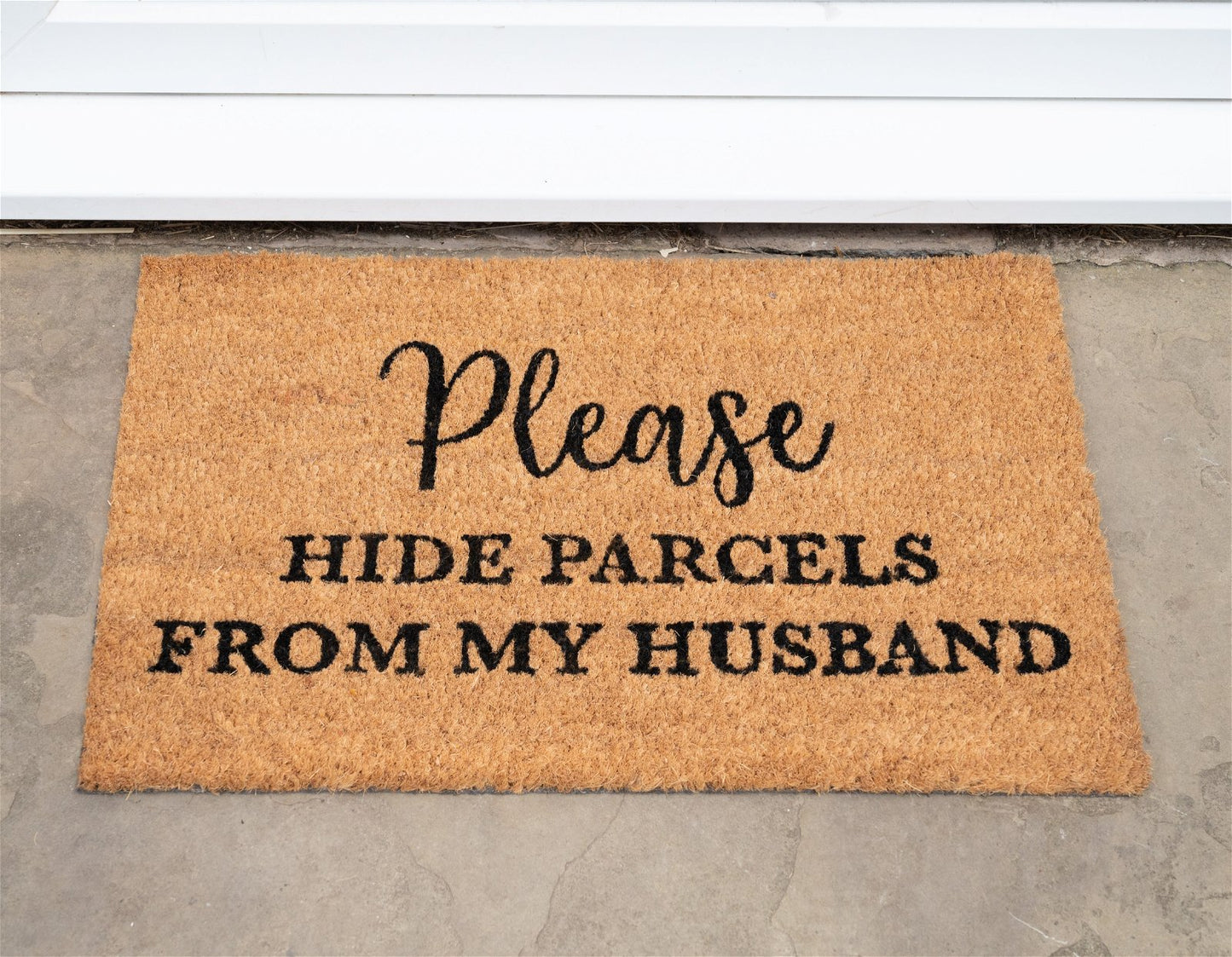 Hide Parcels from Husband Coir Doormat