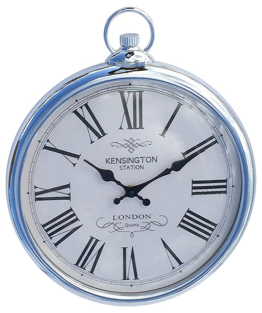 Silver Wall Clock