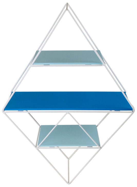 Blue Wire Geometric Shelf