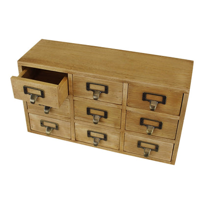 9 Drawer Triple Level Small Storage Unit, Trinket Drawers