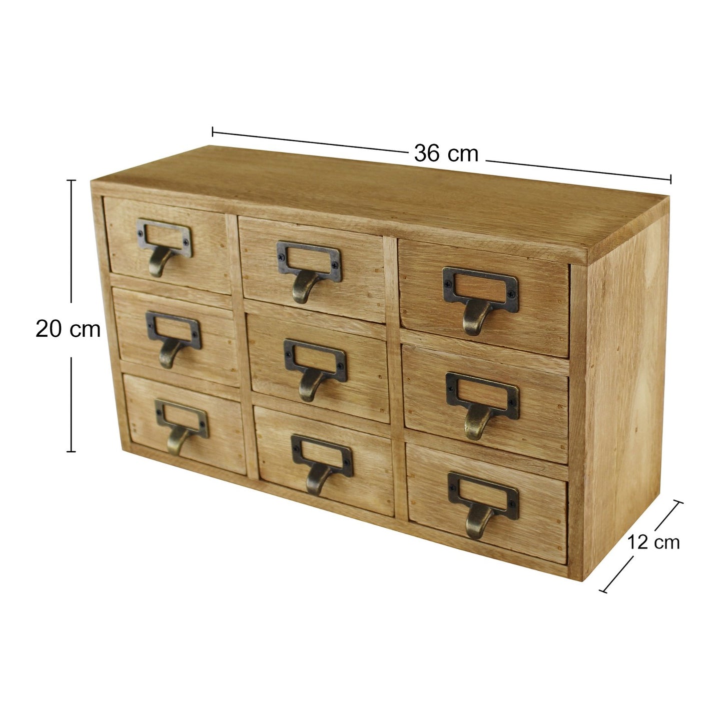 9 Drawer Triple Level Small Storage Unit, Trinket Drawers