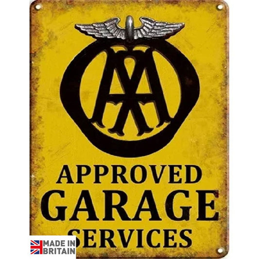 Large Metal Sign 60 x 49.5cm Approved Garage Services