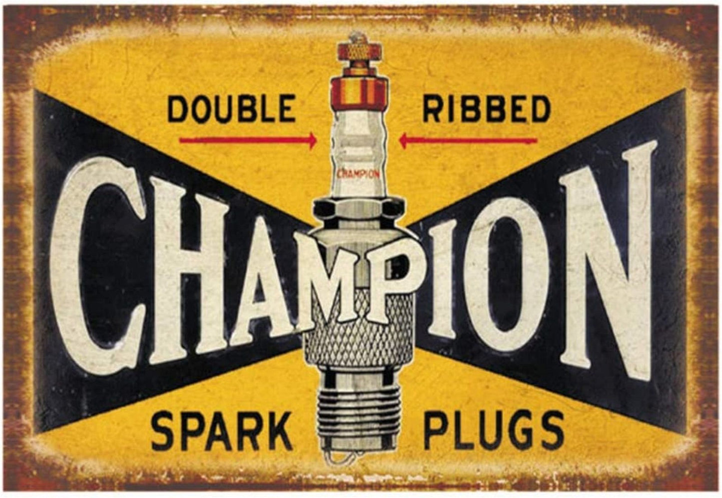 Large Metal Sign 60 x 49.5cm Champion Spark Plug