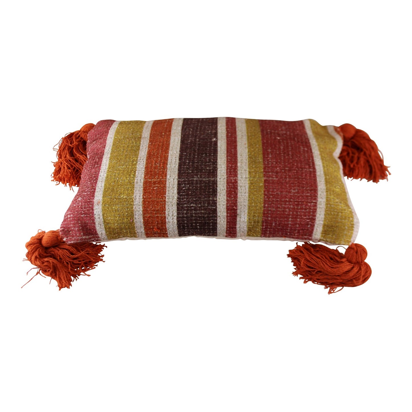 Tasseled Kasbah Design Scatter Cushion, Striped Pattern