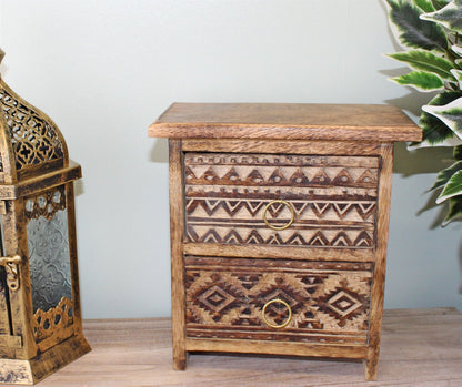 Kasbah 2 Drawer Cabinet Style Trinket Unit 21x20cm