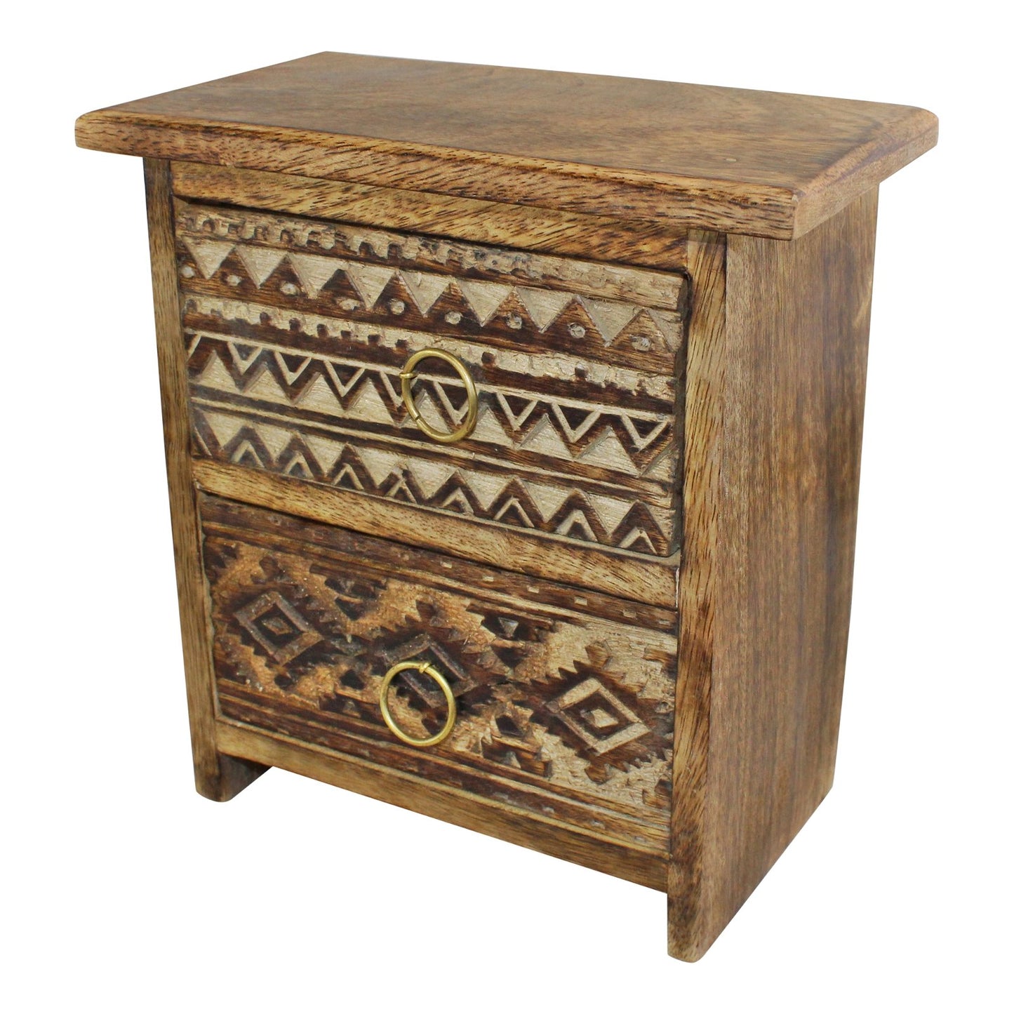 Kasbah 2 Drawer Cabinet Style Trinket Unit 21x20cm