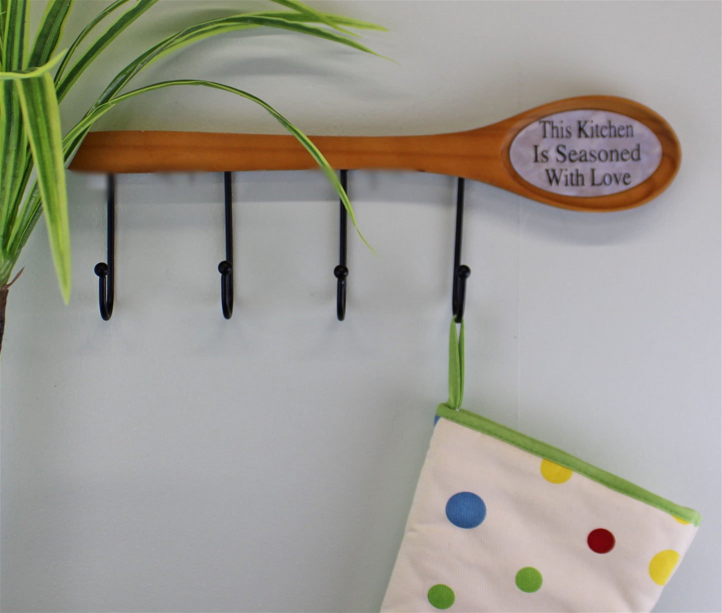 26cm Wooden Spoon With Hooks