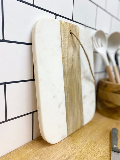 Wood and Marble Small Chopping Board