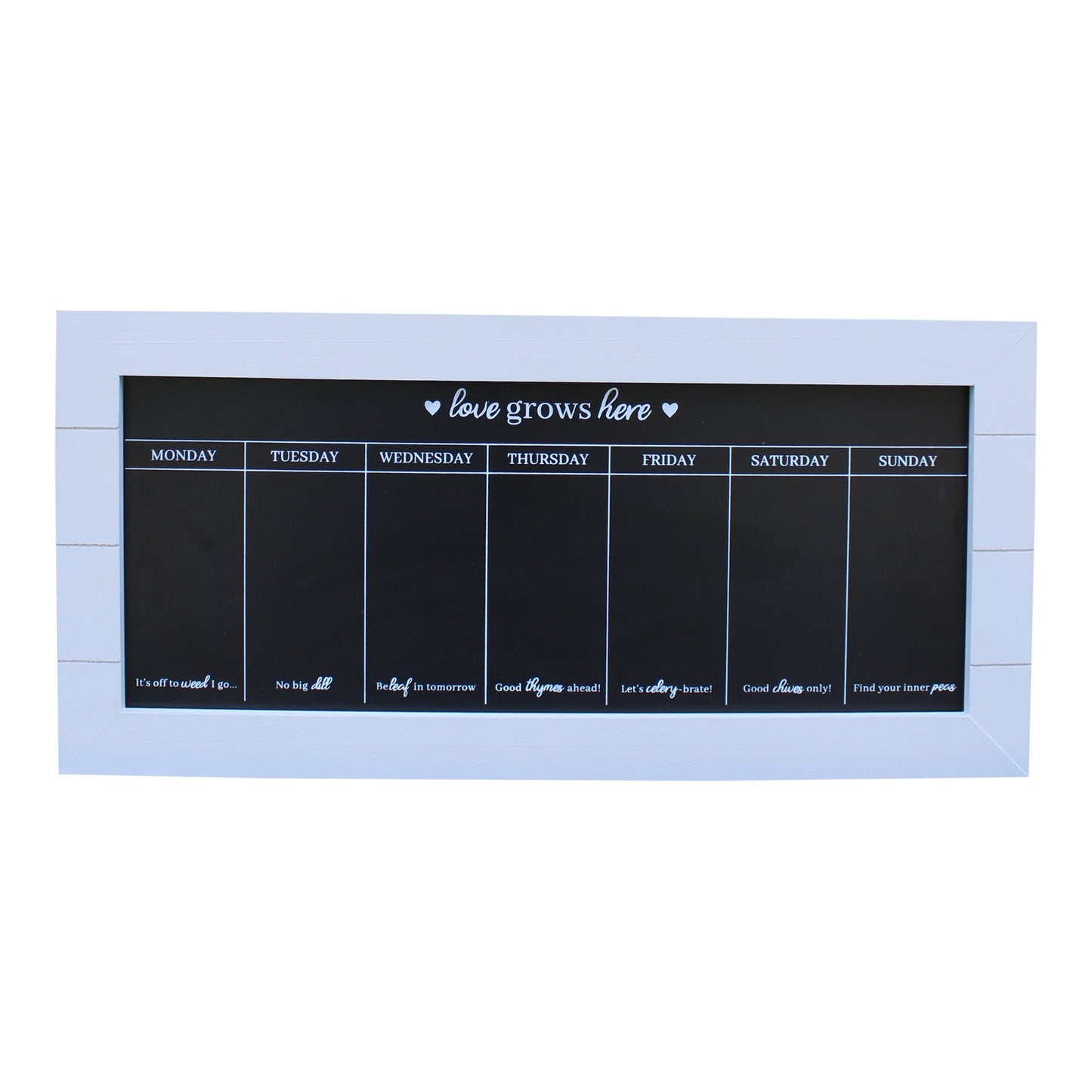 67x32 Chalkboard Week Planner, Grey