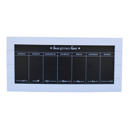 67x32 Chalkboard Week Planner, Grey