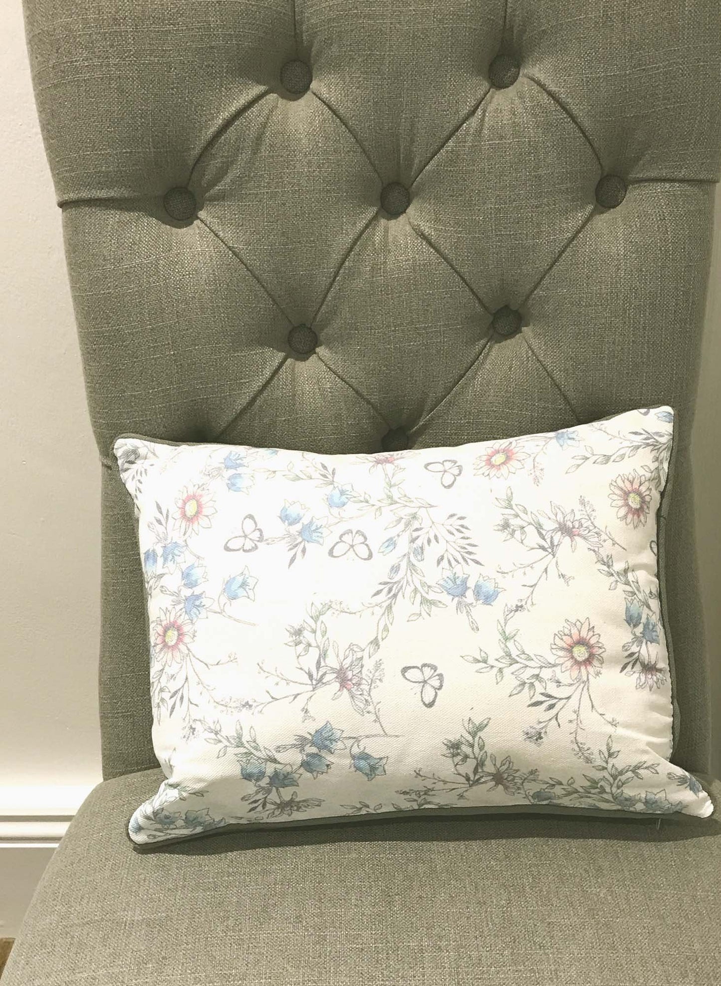 Secret Garden Cushion - Blue