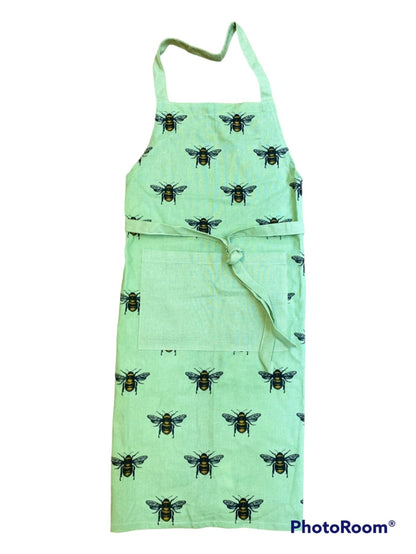 Green Summer Bee Apron