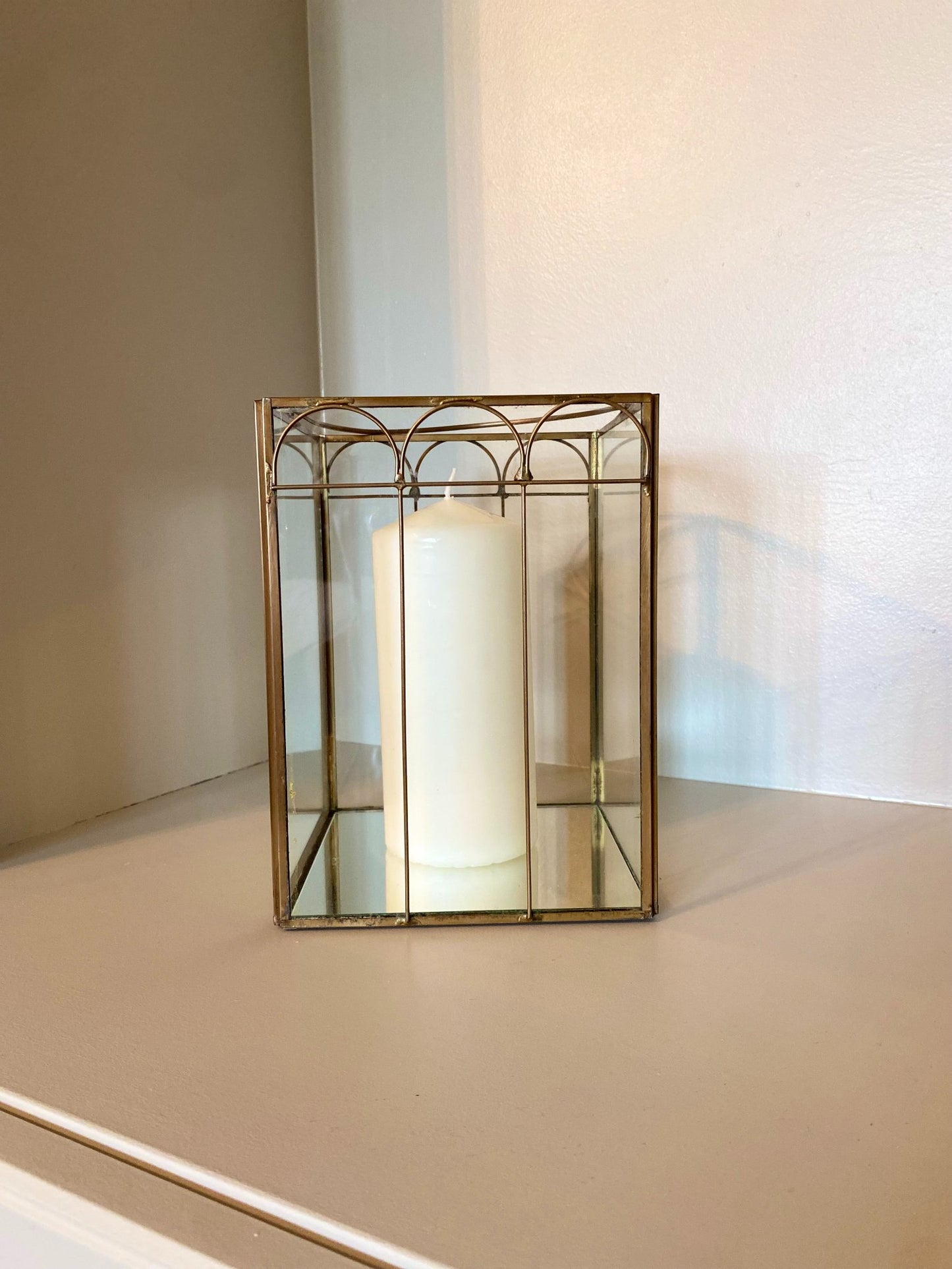 Mirrored Candle Lantern Large